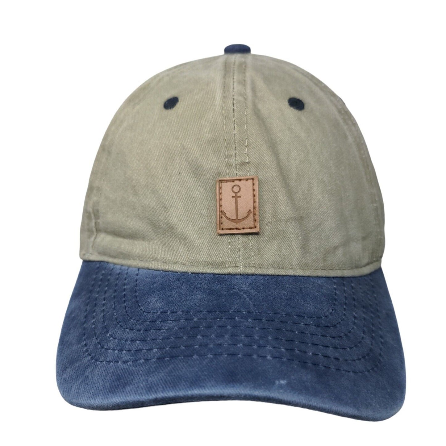 Anchor Patch Slideback Hat Multicolor One Size Adjustable Vented Holes Cotton