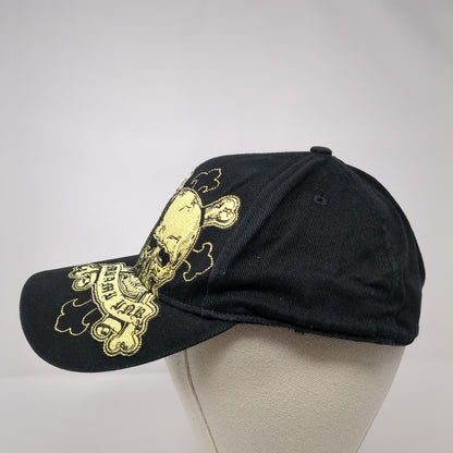 Miami Ink Skull Fitted Hat Black OSFM Embroidered Vent Holes Anoma