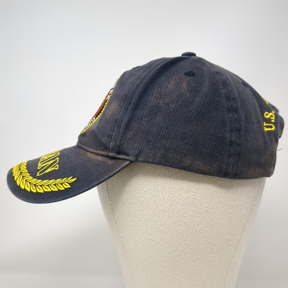 Blue Baseball Cap One Size USMC United States Marine Corps Veteran Hat Emblem
