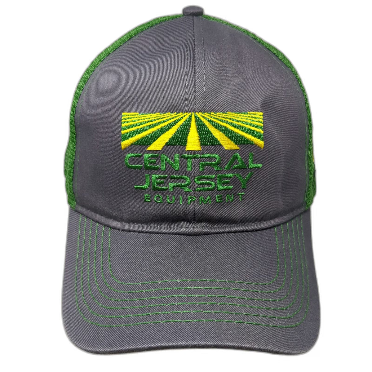 John Deere Trucker Hat Gray Green One Size Central Jersey Equipment Snapback