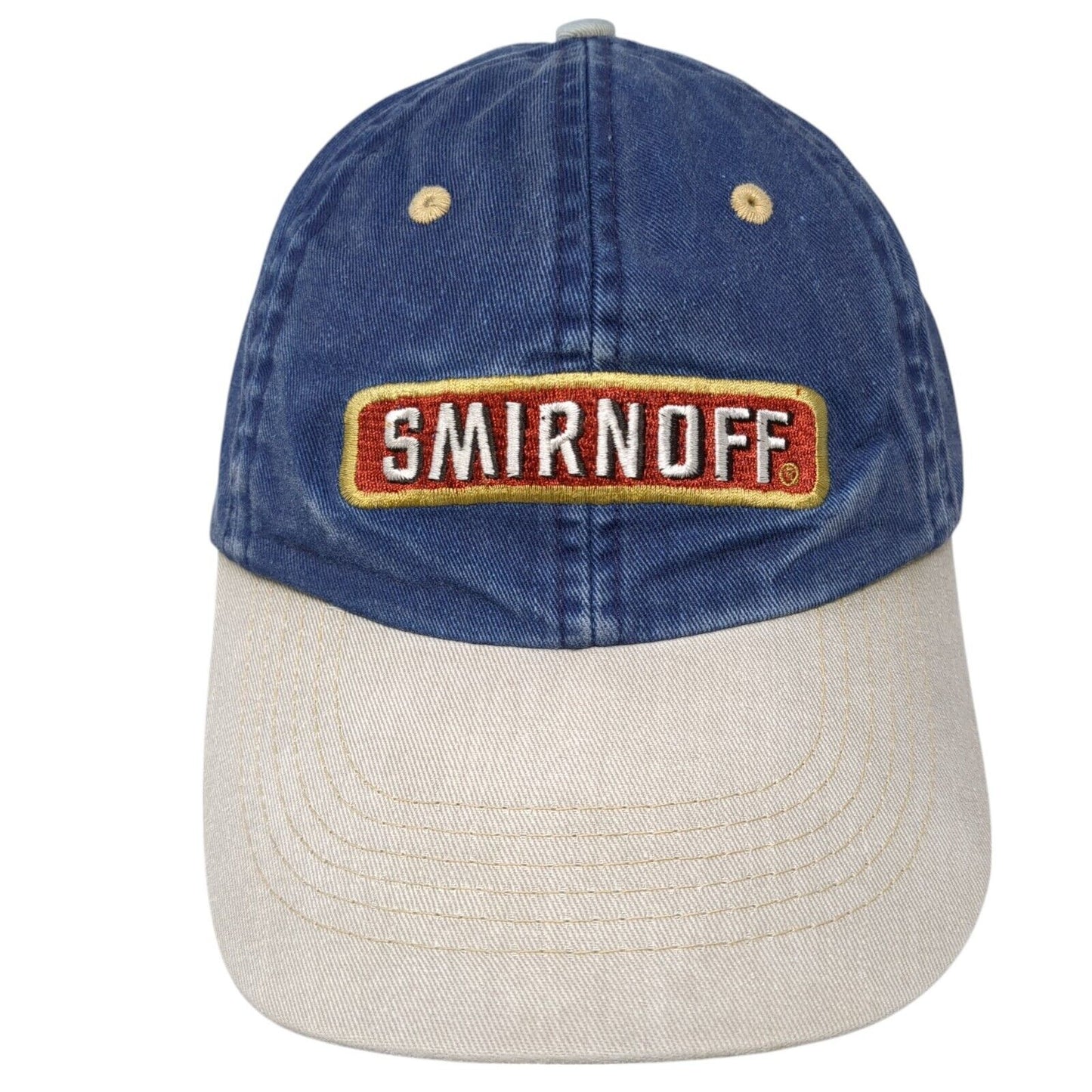 Smirnoff Strapback Hat Blue One Size Adjustable Embroidered Colorblock