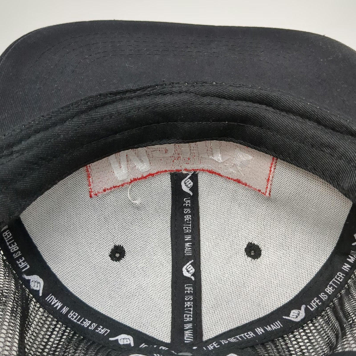 100% Kamaaina Trucker Hat Black One Size Maui Hawaii Islands 808 Mesh Snapback
