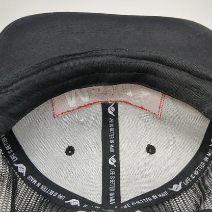 100% Kamaaina Trucker Hat Black One Size Maui Hawaii Islands 808 Mesh Snapback