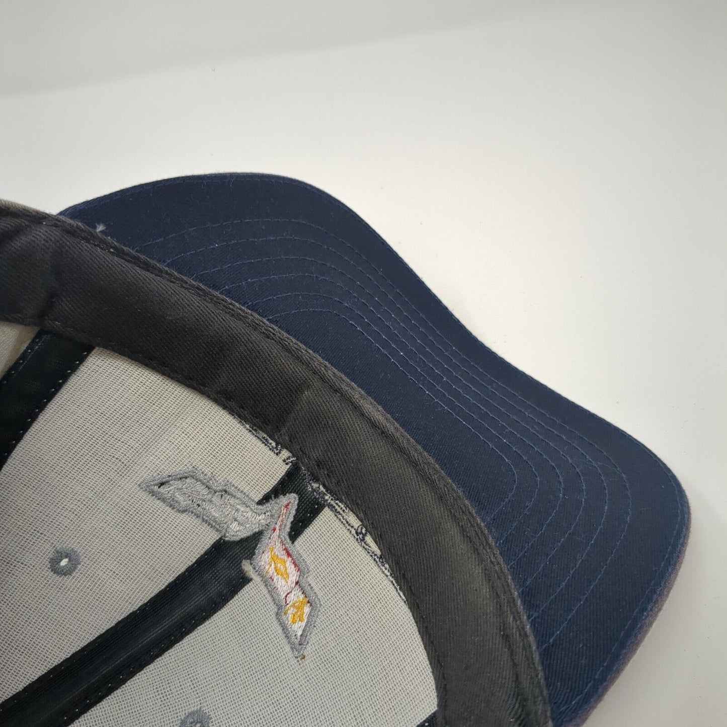 Corvette Slideback Baseball Cap Gray One Size Adjustable Embroidered 6 Panel
