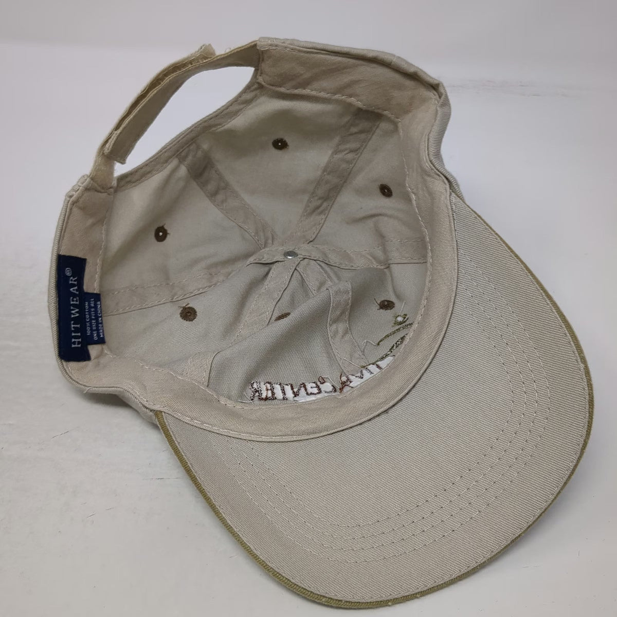 Hit Wear Baseball Cap Beige One Size Strapback Active Center Health Wellness Hat