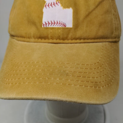 Unbranded Slideback Hat Tanish-Yellow One Size Adjustable 6 Panel Idaho Baseball