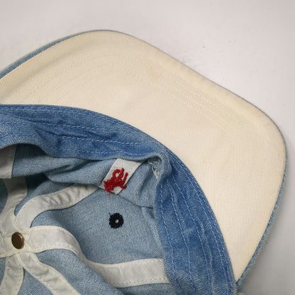 Polo Ralph Lauren Baseball Cap Blue One Size Denim Slideback Logo 6 Panel Hat