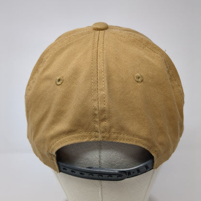 Scheels Snapback Hat Brown One Size Adjustable Embroidered Vented Holes 6 Panel