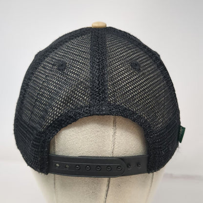 Legacy Trucker Hat Beige Black One Size Rhino Metals Patch Mesh Back Snapback