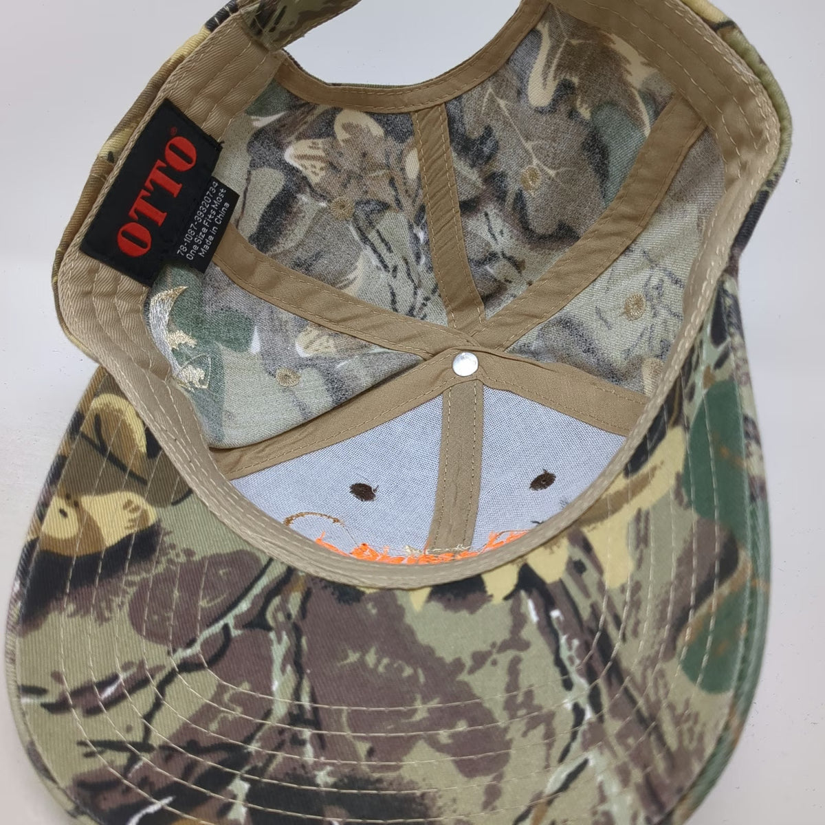OTTO Baseball Cap Brown Green One Size Flaming Gorge Fish Derby Camo Fishing Hat