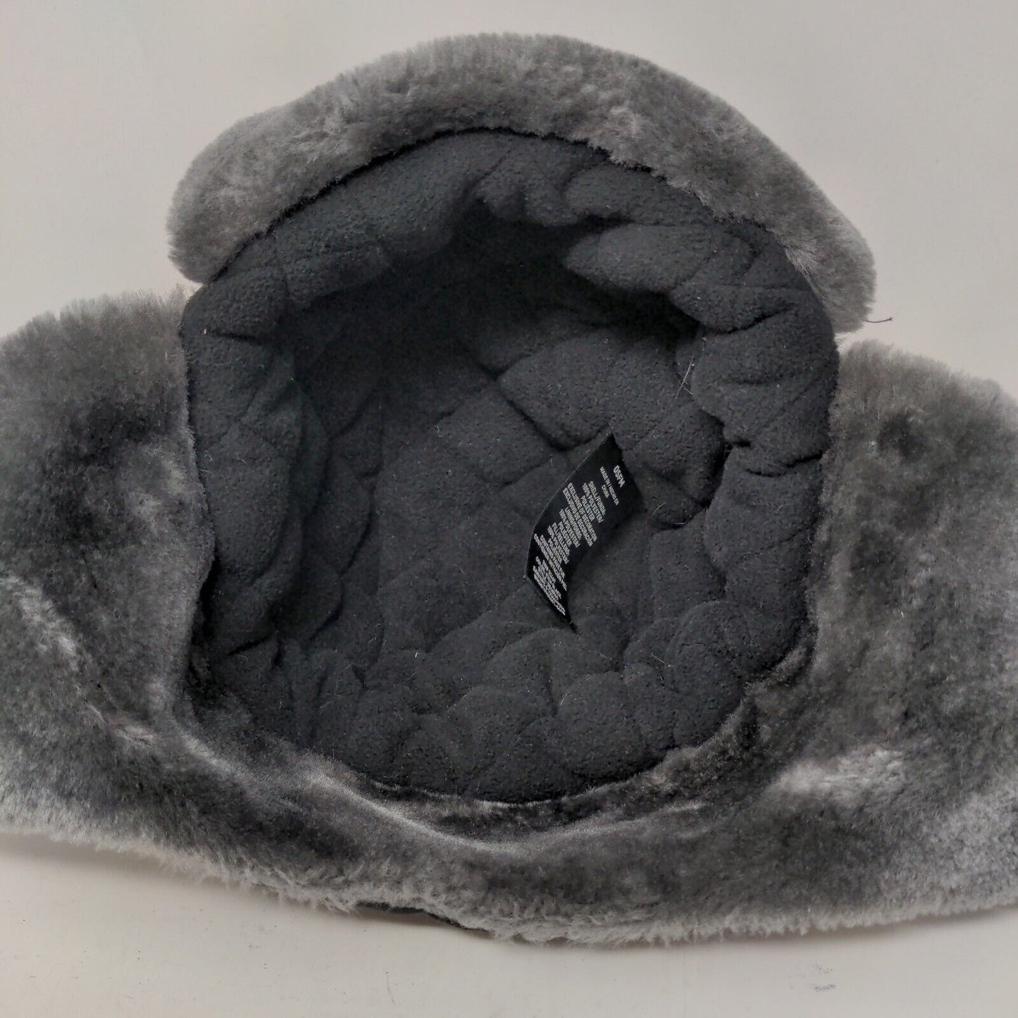 Swiss + Tech Men's Trapper Hat Black Vegan Fur Ear Flaps 100% Polyester