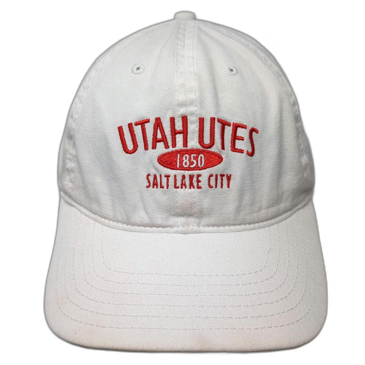 Captivating Utah Utes NCAA Cap White One Size Slideback Cotton Embroidery SLC UU