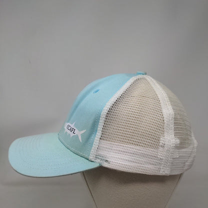 CCAFL Strapback Mesh Back Trucker Hat Blue One Size Colorblock 6 Panel