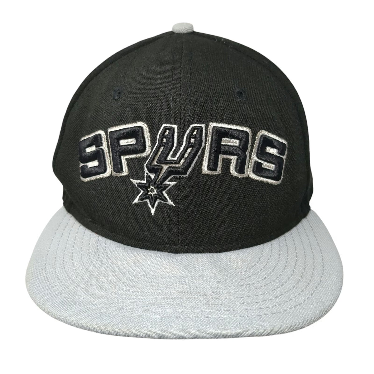 New Era San Antonio Spurs NBA Snapback Hat Black Gray One Size Flat Brim OSFM