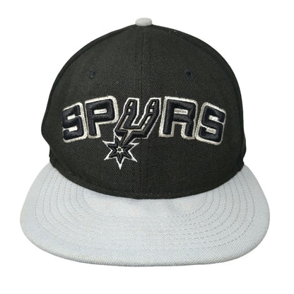 New Era San Antonio Spurs NBA Snapback Hat Black Gray One Size Flat Brim OSFM