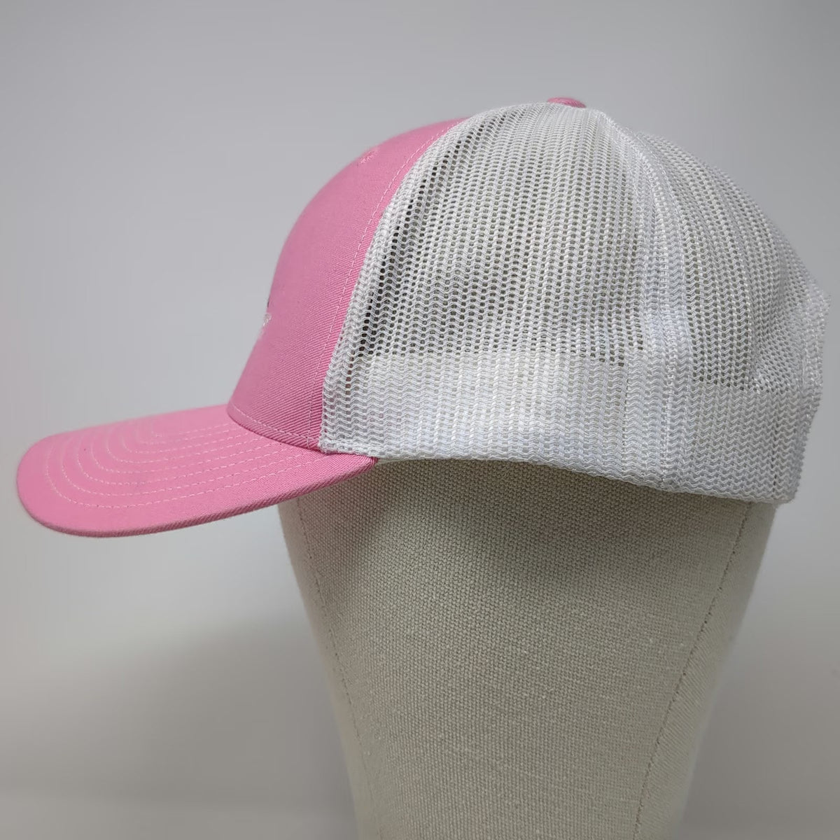 Richardson Trucker Hat Pink White One Size Fish Fighter Products Mesh Snapback