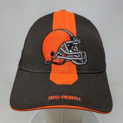 Reebok NFL Men's Fitted Hat Brown Orange OSFA Embroidered Cleveland Browns AFC