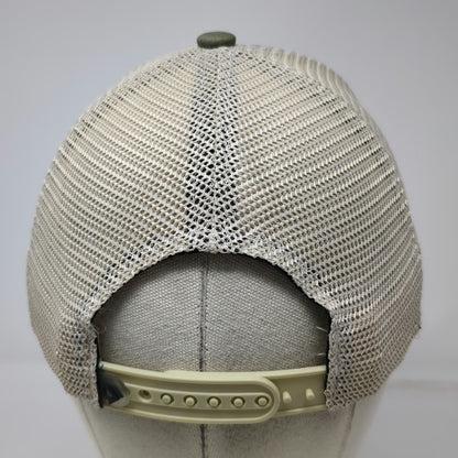 Granule Trucker Hat Green Beige One Size Great Outdoors Patch Snapback Mesh Back