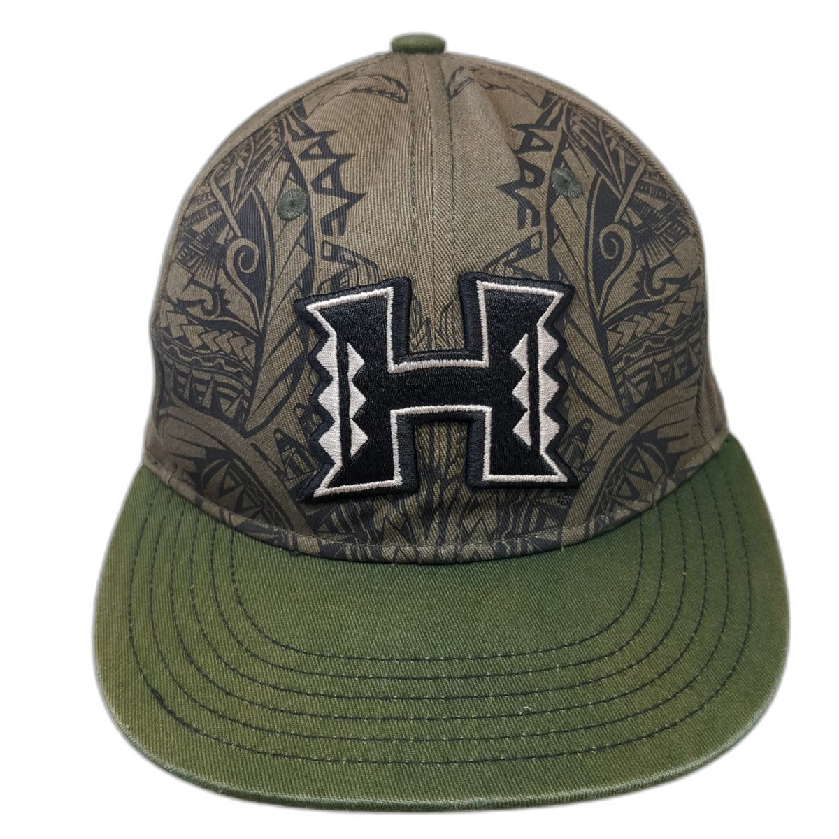Hawaii Rainbow Warriors NCAA Hawaiian Headwear Snapback Green OSFM Hat Tribal