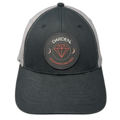 Darden Snapback Black Gray OSFM Diamond Club 2023 Rubber Patch Logo Print Hat