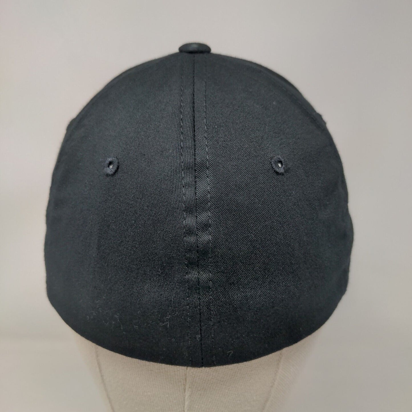 Flexfix Yupoong Fitted Hat Black Size S-M Embroidered Red Checkmark Logo