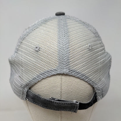 Top Dog Marine Construction Strapback Mesh Back Trucker Hat Gray OSFA