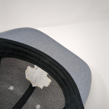 Tonaquint Leather Patch Snapback Trucker Hat Gray One Size Mesh Back