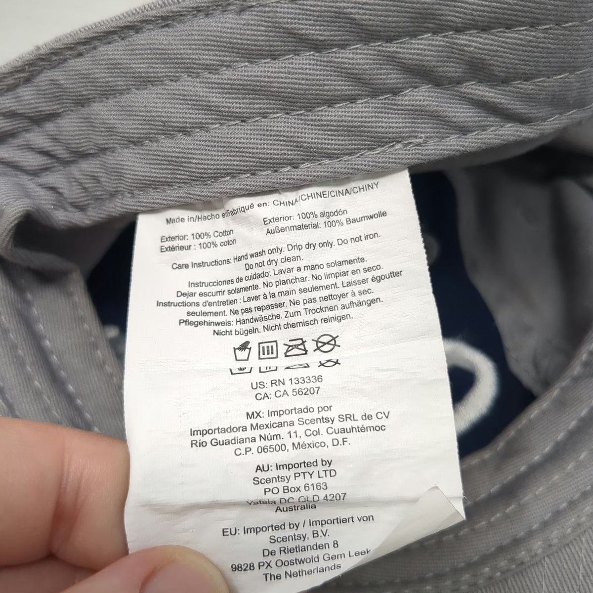 Scentsy Fragrance Hat Blue Gray Baseball Cap One Size 10 Years Anniversary