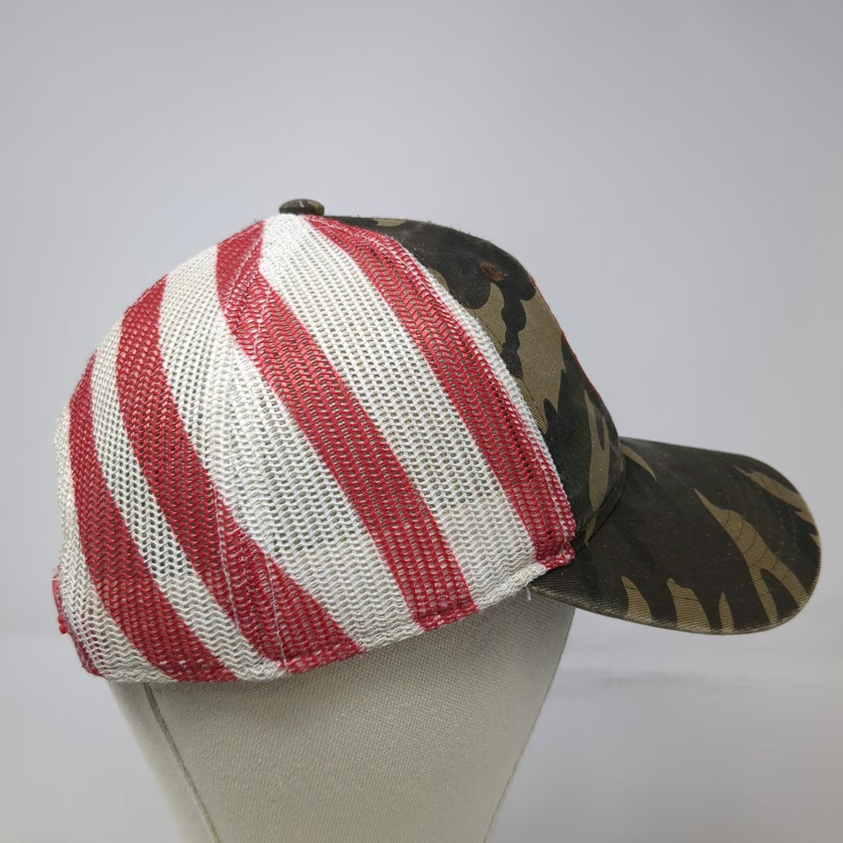 Otto Trucker Hat Green Red White Blue One Size Camo American Flag Sand Jamm