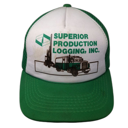 Young An Trucker Hat Green Vintage Mesh Back Snapback Graphic Print