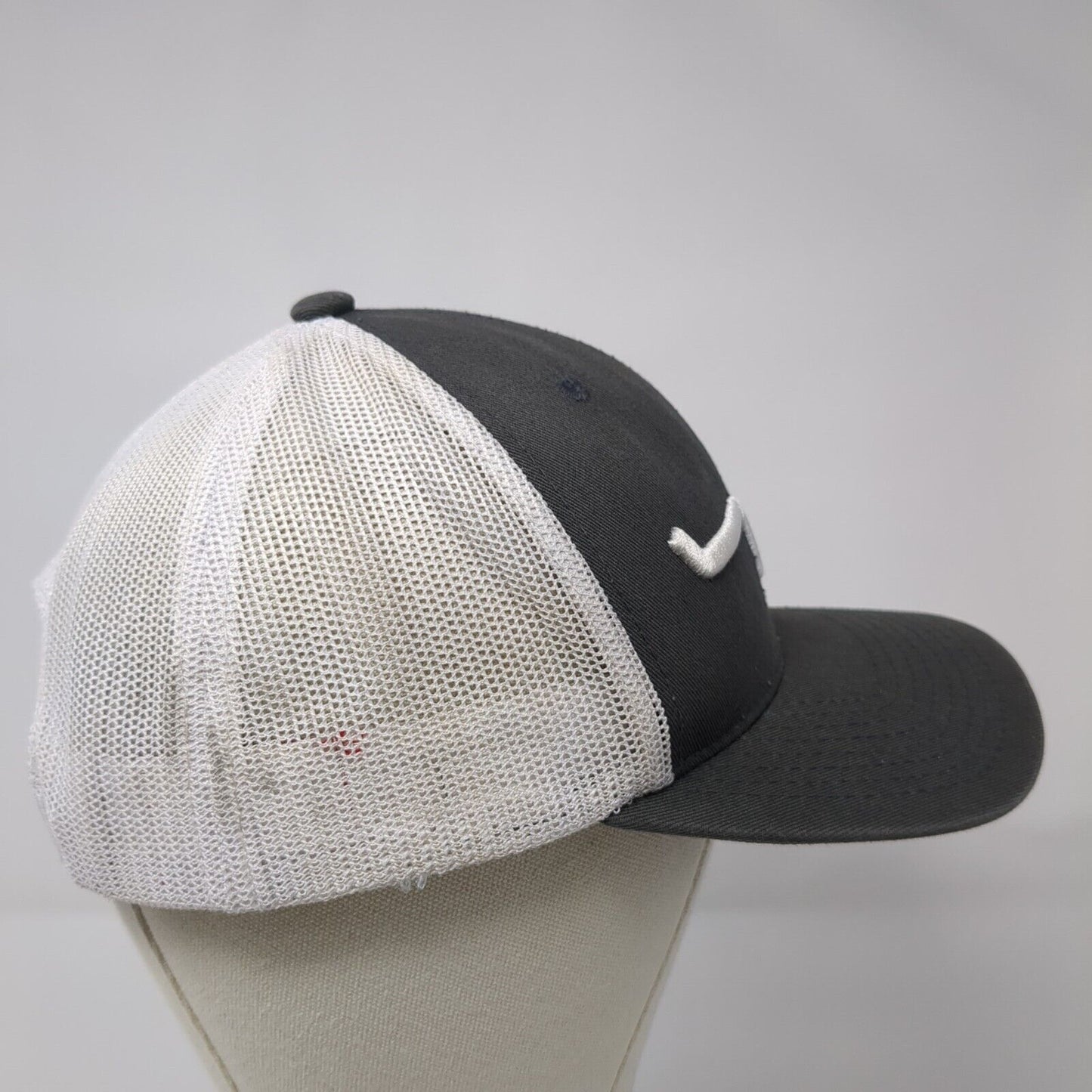 Kimes Ranch Snapback Mesh Back Trucker Hat Gray OSFA Embroidered