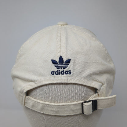 Adidas Trefoil Logo Slideback Hat Beige One Size Adjustable Embroidered
