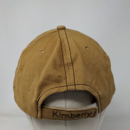 Crop Production Services Strapback Hat Tan One Size Embroidered 6 Panel
