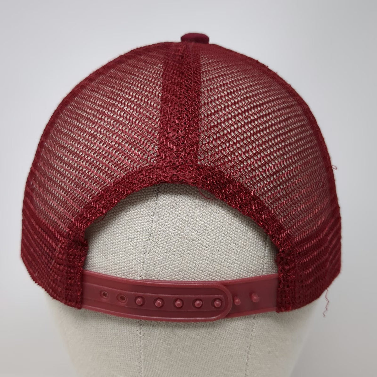 SPIRI! Trucker Hat Red White One Size Cougar Hunter Graphic Patch Mesh Snapback