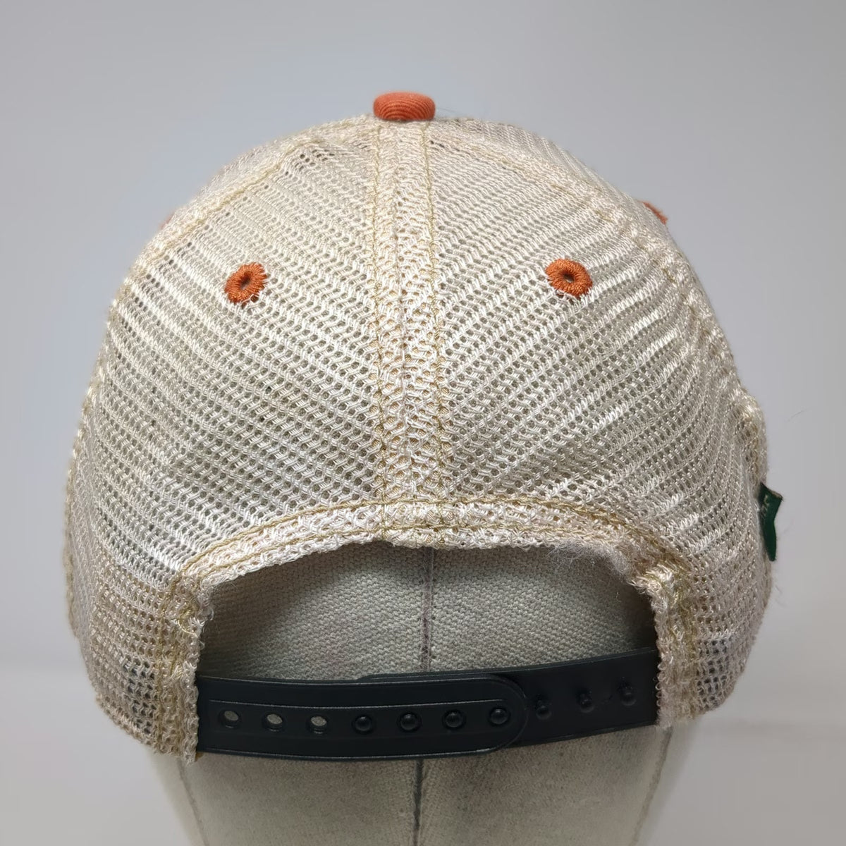Legacy Trucker Hat Black Orange One Size Atlantis Paradise Island Patch Mesh