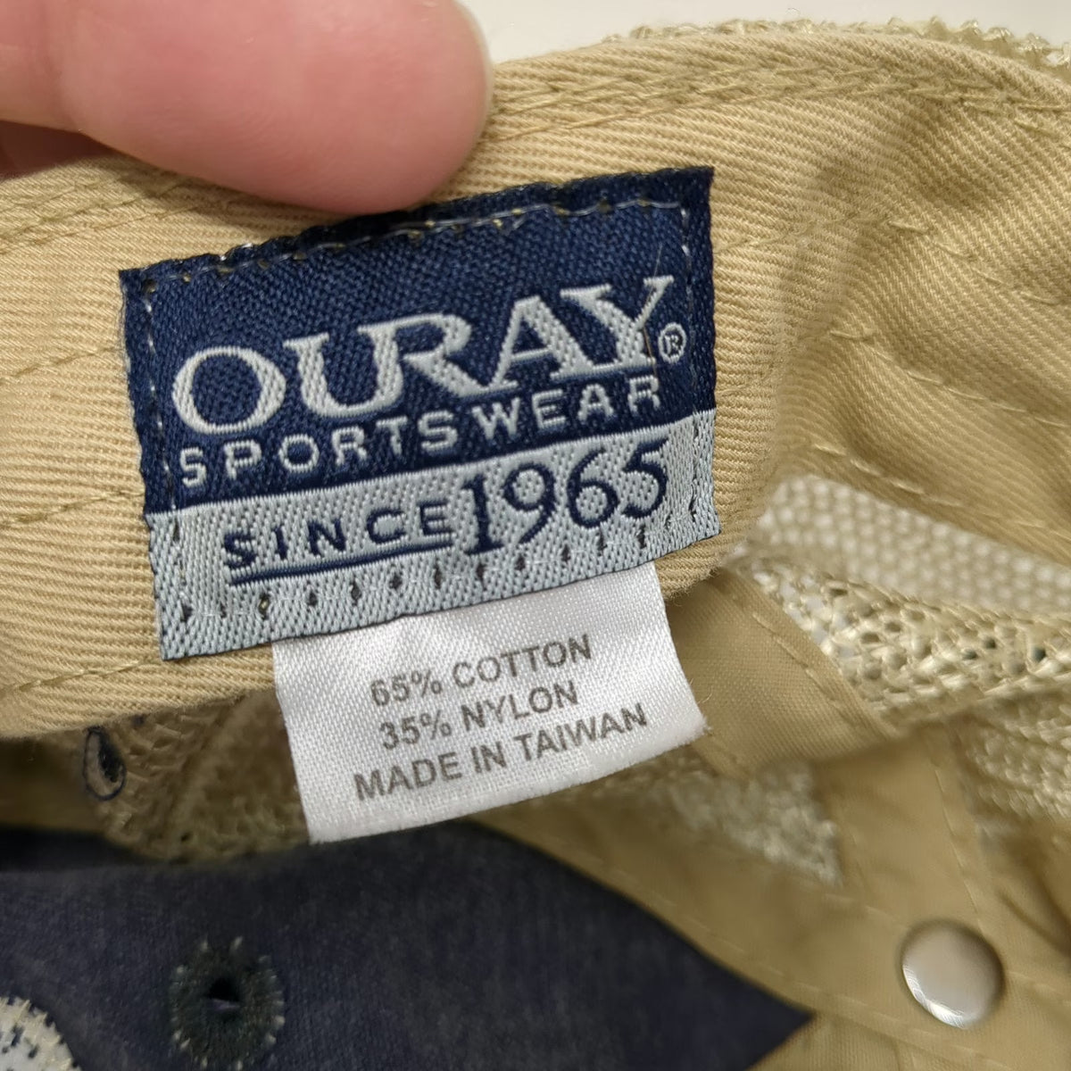 Ouray Trucker Hat Blue Beige One Size Space Needle Seattle 1962 Mesh Snapback