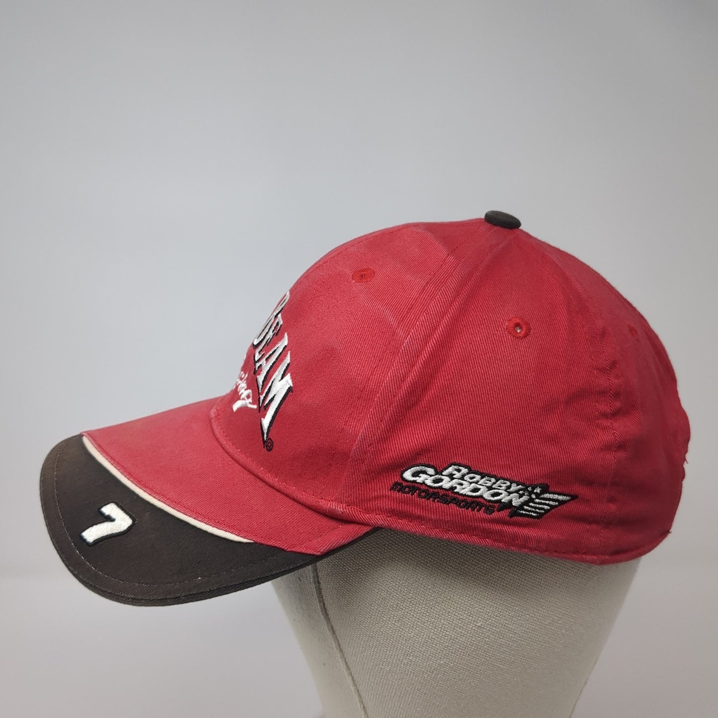 Jim Beam Racing Strapback Hat Red One Size Adjustable Embroidered