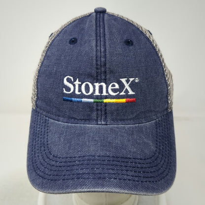 Legacy Trucker Hat Blue One Size StoneX Group Logo Mesh Back Snapback Athletic