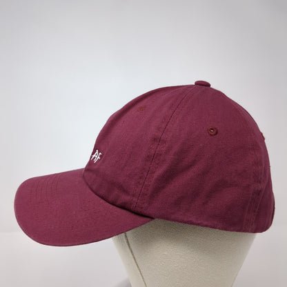 Savage AF Slideback Hat Red Burgundy OSFM Adjustable Embroidered