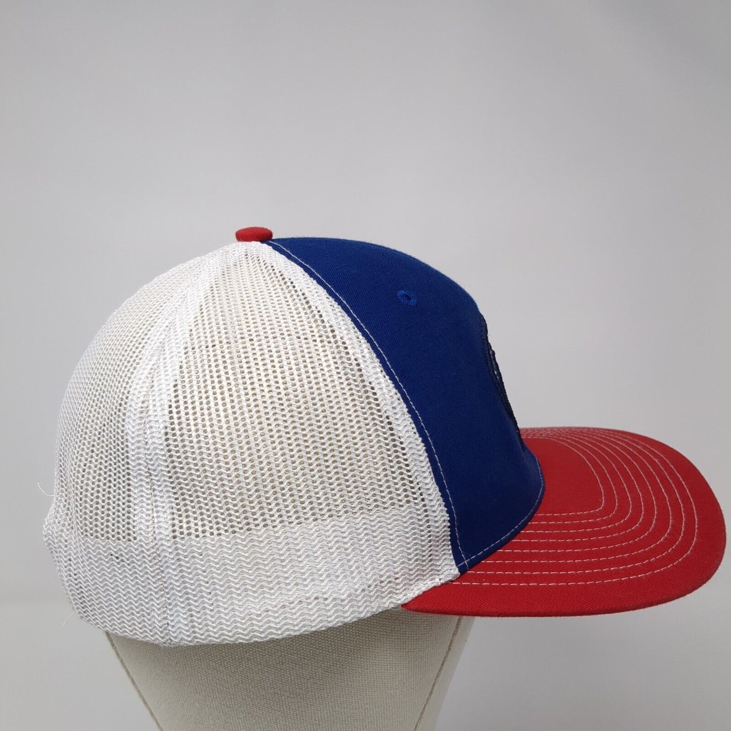 P American Flag Snapback Trucker Hat Multicolor One Size Mesh Back