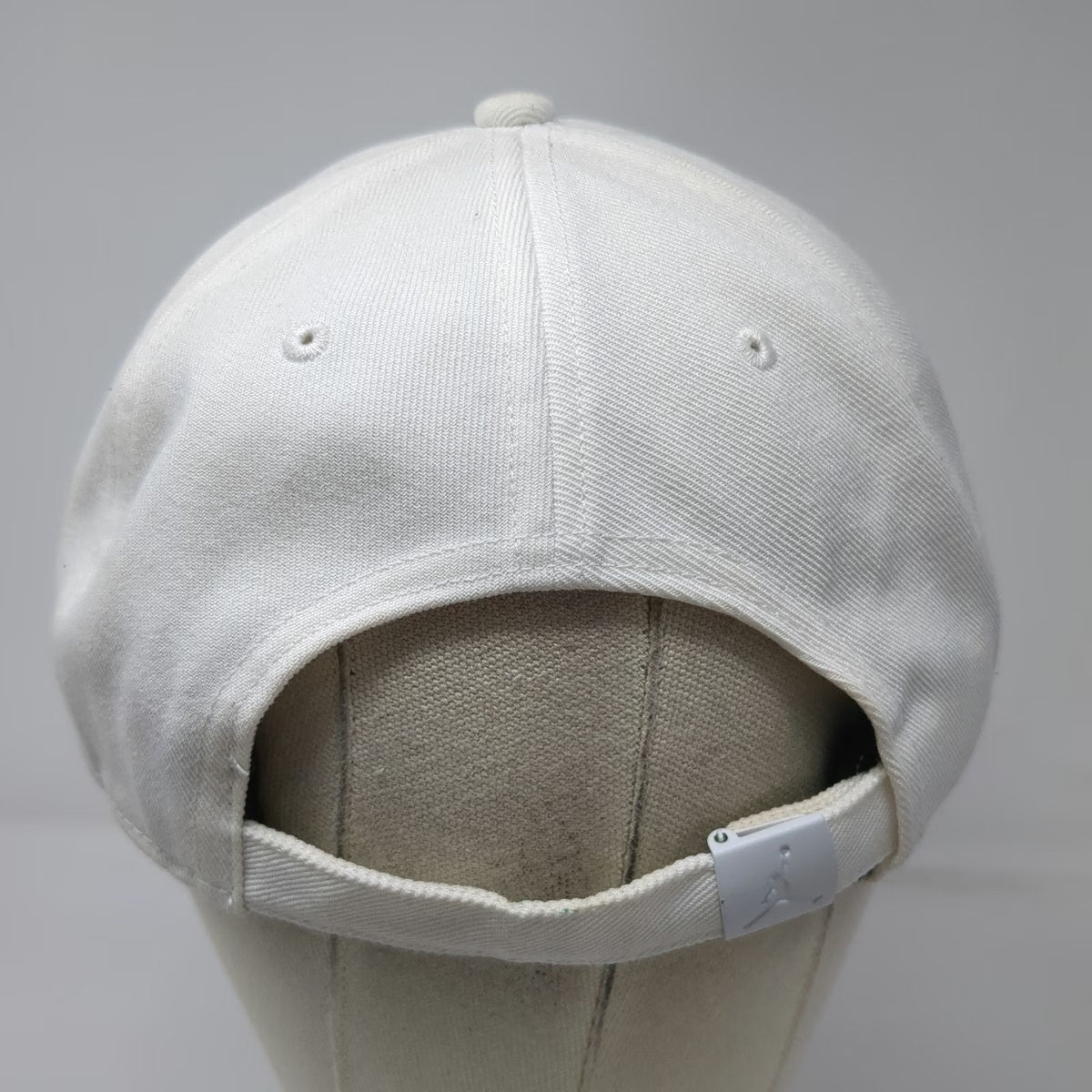 Jordan Baseball Cap White One Size Tonal Jumpman Logo Slideback Adjustable Hat
