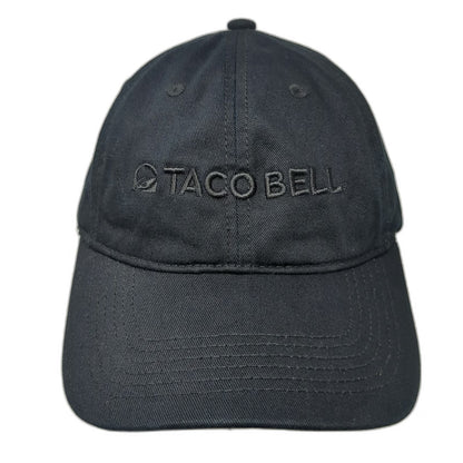 Taco Bell Logo Baseball Cap Black One Size Tonal Embroidery Slideback Cotton Hat
