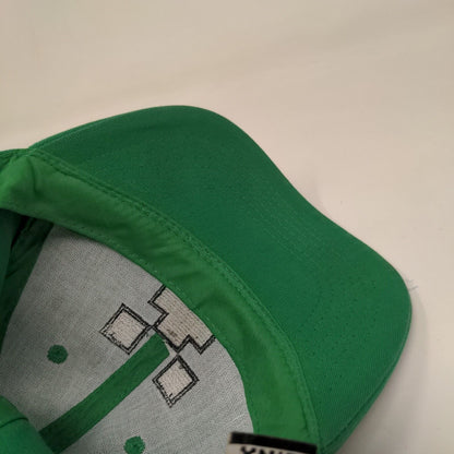 Minecraft Creeper Face Snapback Hat Green One Size Adjustable Embroidered Jinx