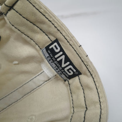 Ping Baseball Cap Beige OSFM Scottsdale G15 K15 Golf Hat Slideback Embroidered