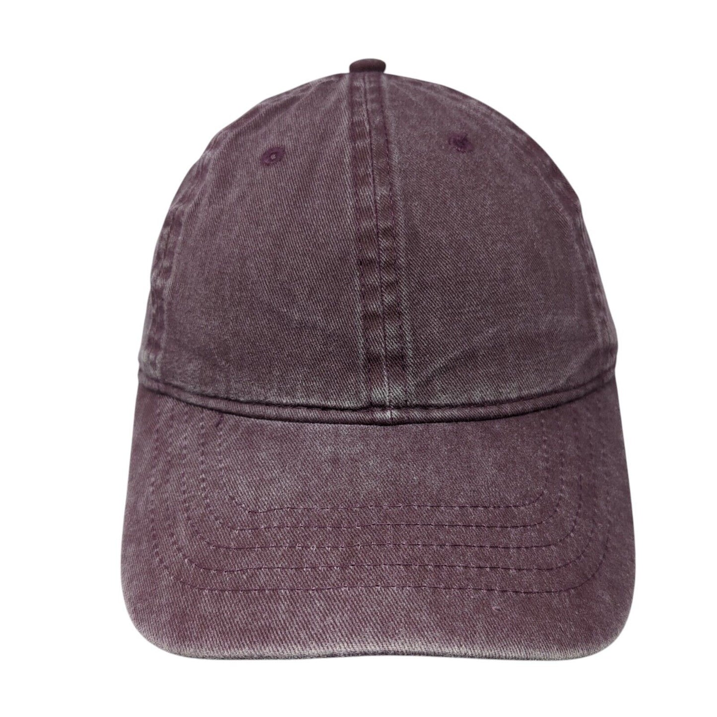 Unbranded Strapback Hat Red Burgundy One Size Adjustable Vented Holes Blank