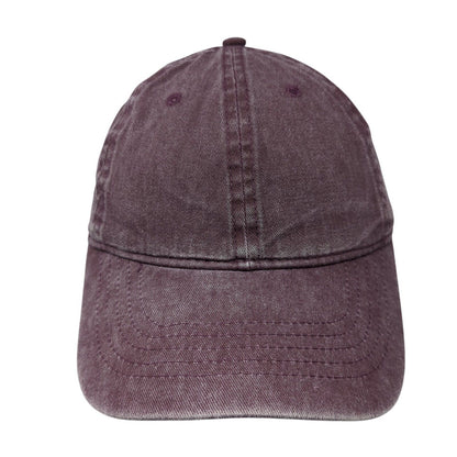 Unbranded Strapback Hat Red Burgundy One Size Adjustable Vented Holes Blank