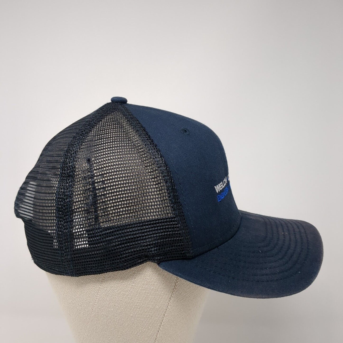 Welch Comea Engineers Surveyors Snapback Trucker Hat Blue OS Mesh Back New Era