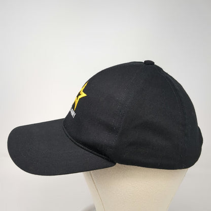 Black One Size Baseball Cap US Army Embroidered Star Made in USA Military Hat