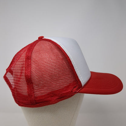 Budweiser Beer Snapback Rope Trucker Hat Red One Size Mesh Back