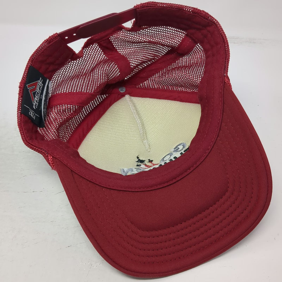 Pacific Headwear Trucker Hat Red OSFM Gowen Thunder Airshow Snapback Mesh Hat